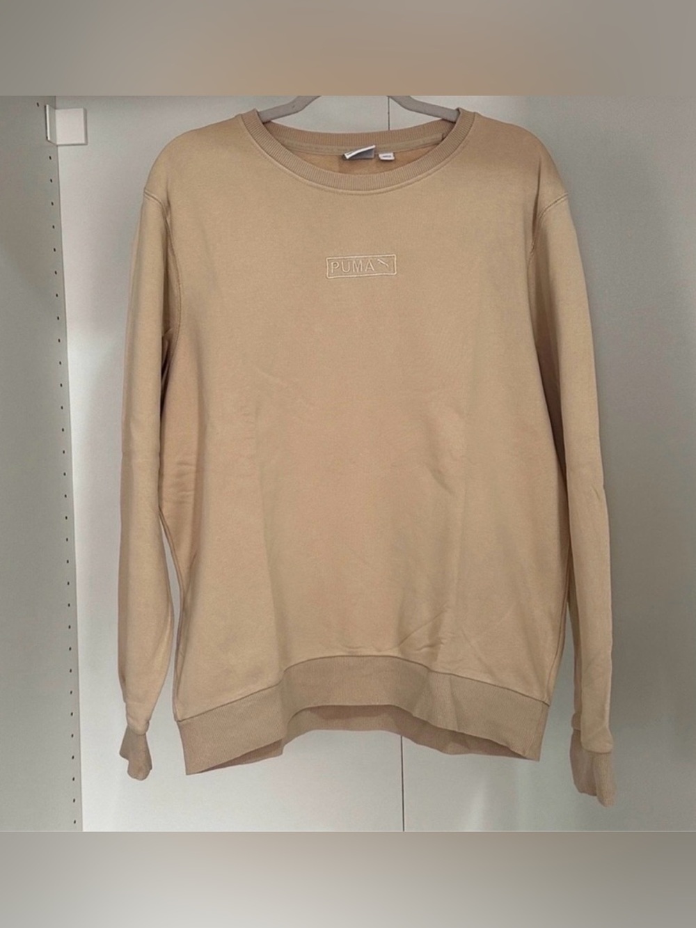 Puma Men’s Crewneck Sweatshirt in Beige